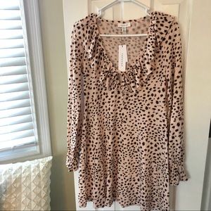 TOPSHOP Animal Print Mini Dress